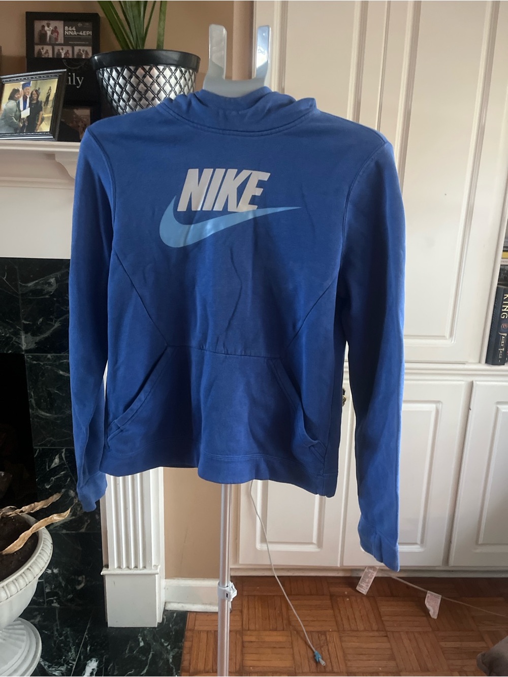 Nike Blue Crewneck Sweatshirt with Light Blue Swoosh Logo